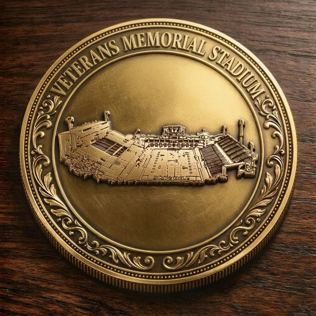 Custom Stadium Commemorative Coin Veterans Memorial Stadium - Troy Trojans football, College Football Commemorative Coin