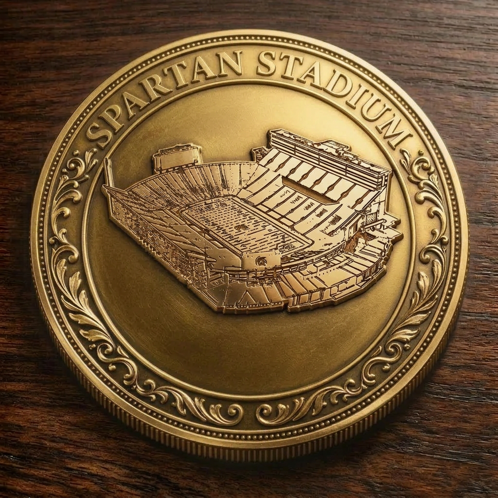 Custom Stadium Commemorative Coin Spartan Stadium - Michigan State Spartans football, College Football Commemorative Coin