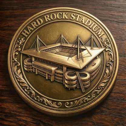 Custom Stadium Commemorative Coin Hard Rock Stadium - Miami Dolphins football Commemorative Coin