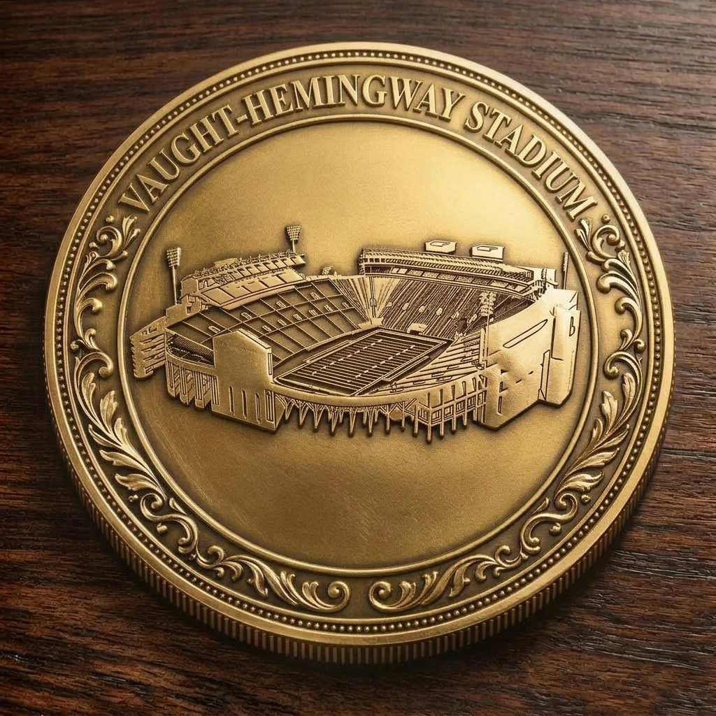 Custom Stadium Commemorative Coin Vaught-Hemingway Stadium - Ole Miss Rebels football, College Football Commemorative Coin