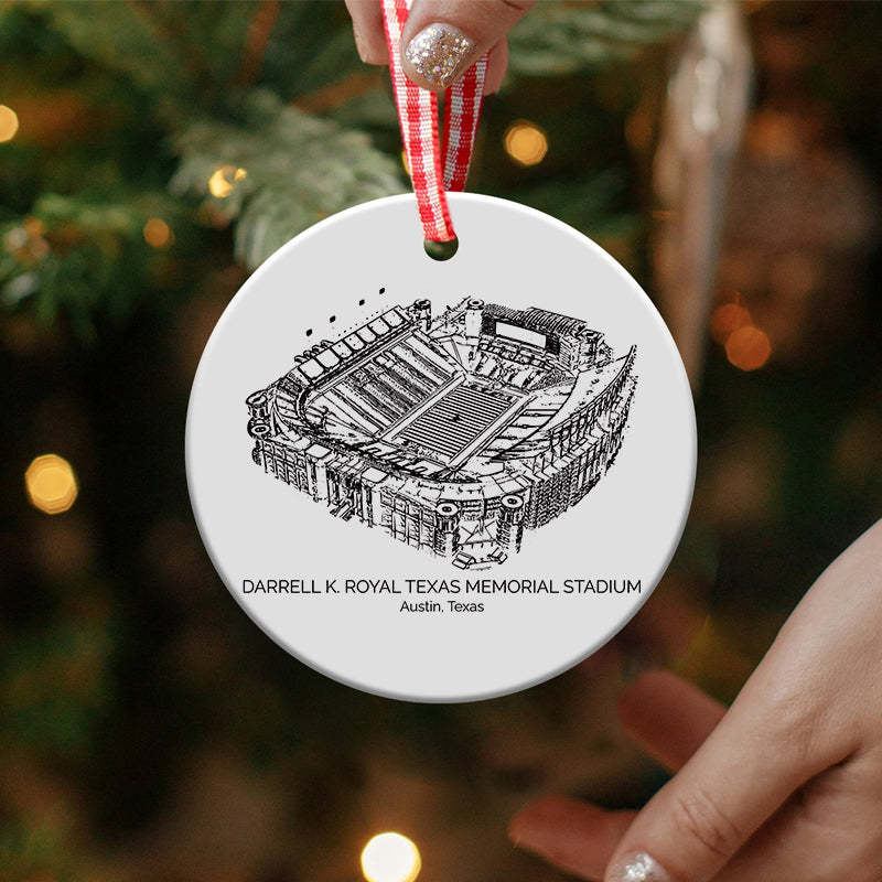 Darrell K Royal–Texas Memorial Stadium College Football Ceramic Christmas Ornament