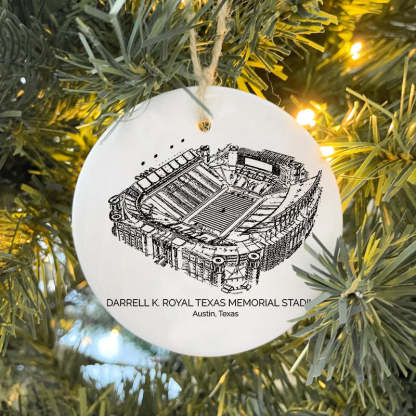 Darrell K Royal–Texas Memorial Stadium College Football Ceramic Christmas Ornament