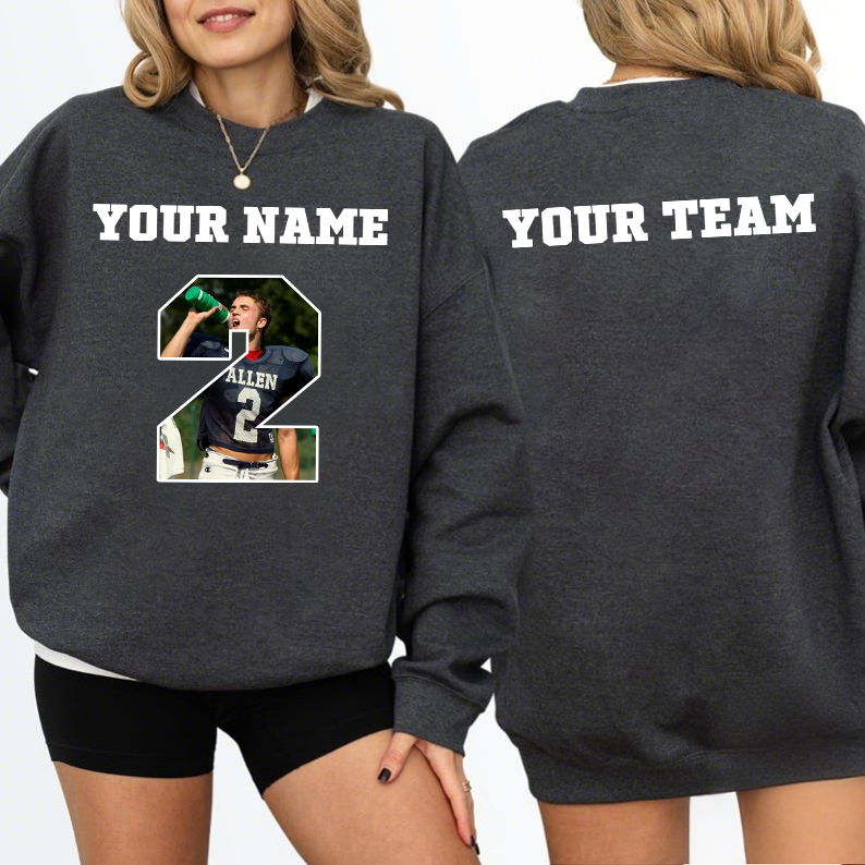 Custom #1 Fan Number Photo Tee🏆Game Commemorative Gifts