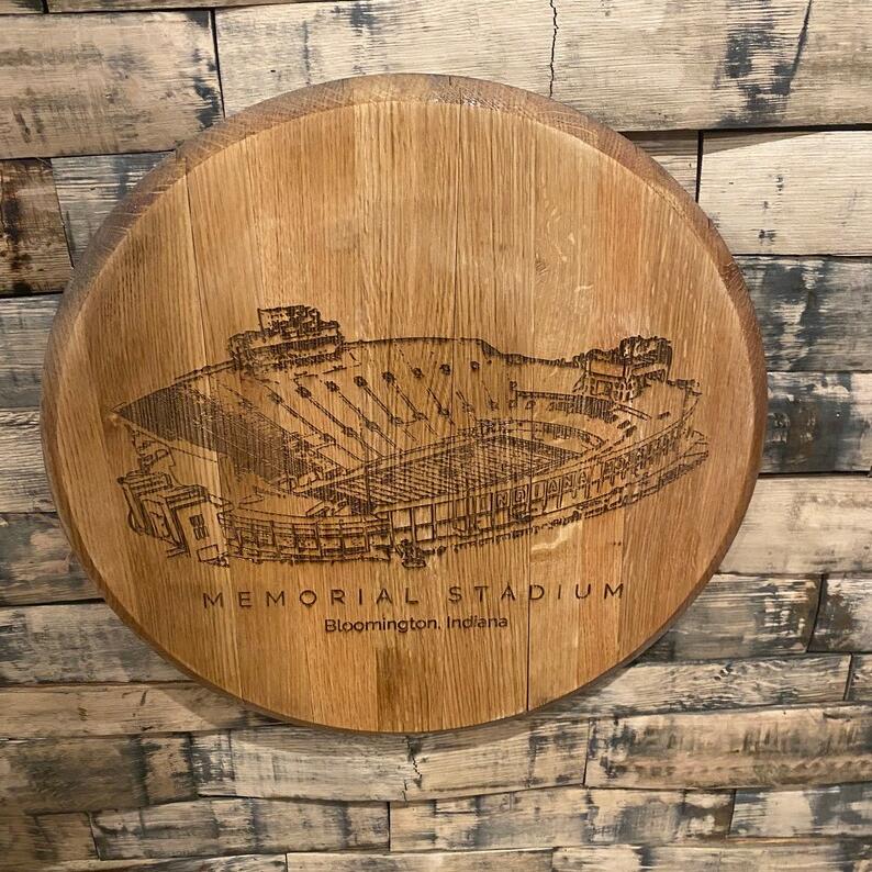 Custom Memorial Stadium Laser-Engraved Barrel Heads