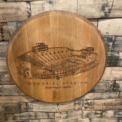 Custom Memorial Stadium Laser-Engraved Barrel Heads