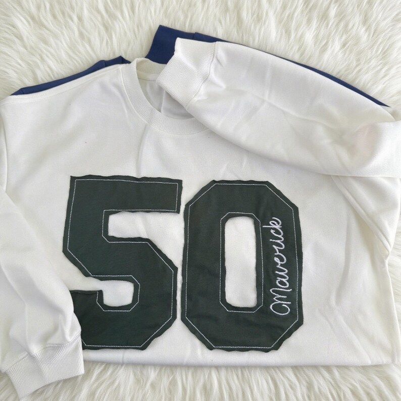 Custom Graduation Year Or Player Number Sweatshirt-Personalized Sleeves For School Spirit, Sports, Or Activities