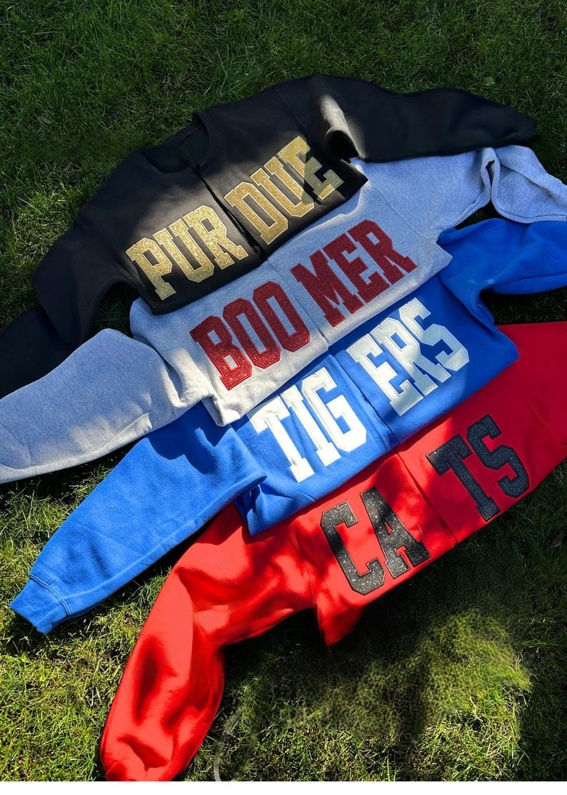 Custom Embroidered Mascot Flash Spirit Team Sweatshirt Cardigan, Gift For Sports Lovers