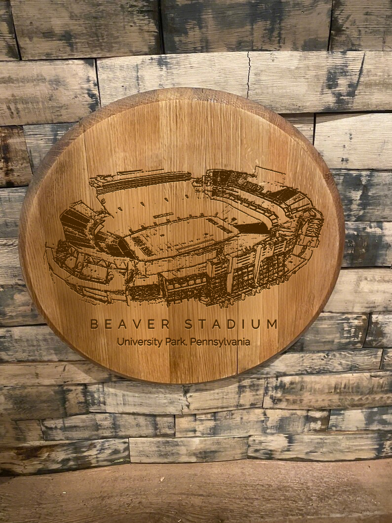 Beaver Stadium Laser-Engraved Barrel Heads