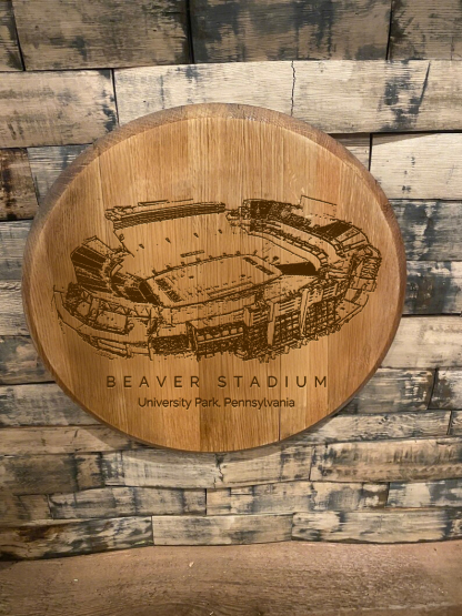 Beaver Stadium Laser-Engraved Barrel Heads