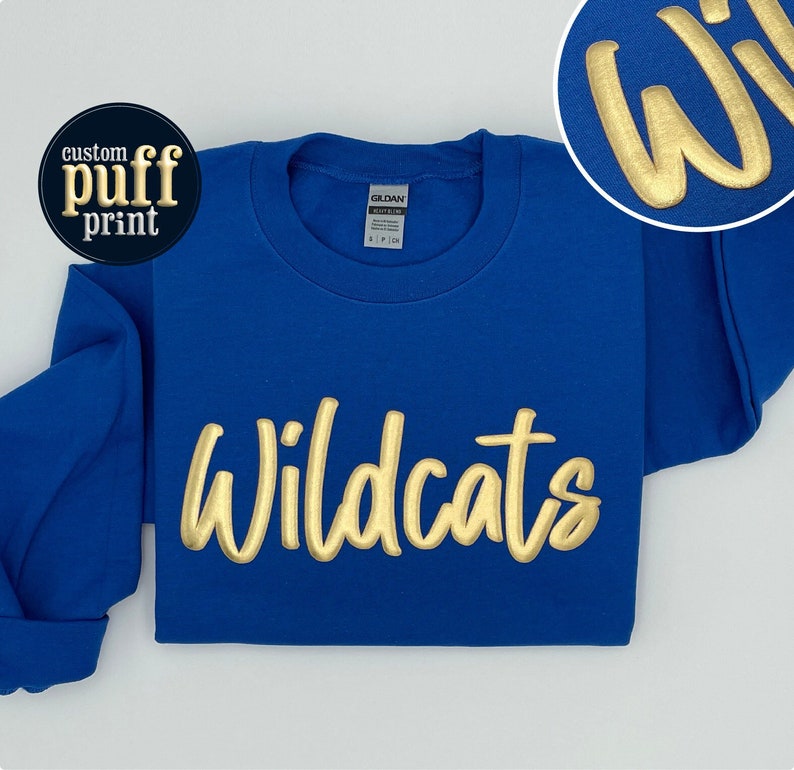 Custom Embossed Puff Print Team Name Sweatshirt/Hoodie/T-shirt