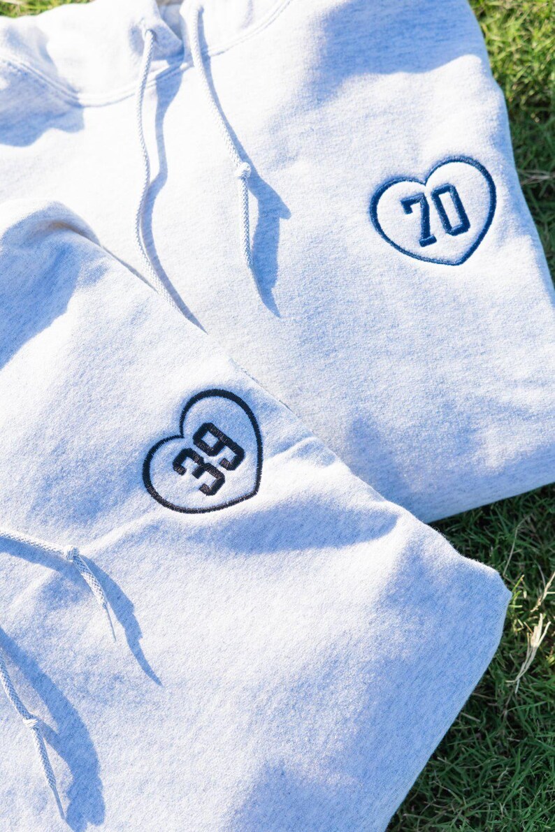 Embroidered Gameday Hoodie With Applique // Custom Football Team Name And Number Hoodie