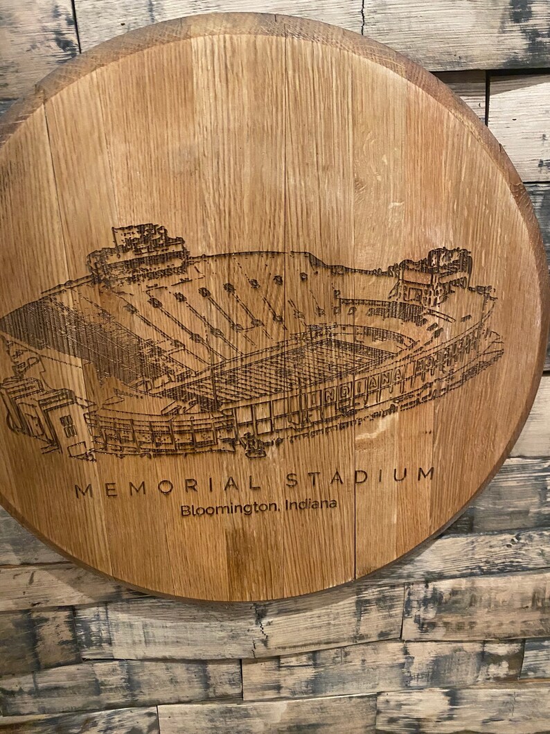 Custom Memorial Stadium Laser-Engraved Barrel Heads