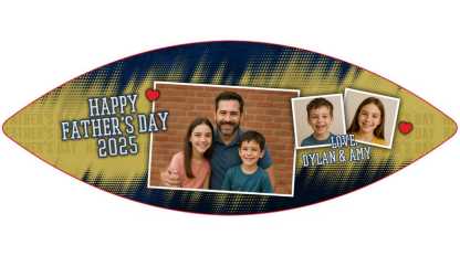 Custom Photo Football | Touchdown Design | Father's Day Football Gift 