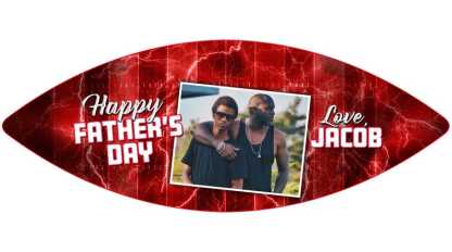 Custom Photo Football | Playmaker Design | Father's Day Football Gift