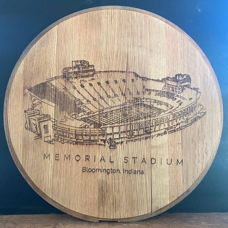 Custom Memorial Stadium Laser-Engraved Barrel Heads