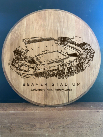 Beaver Stadium Laser-Engraved Barrel Heads