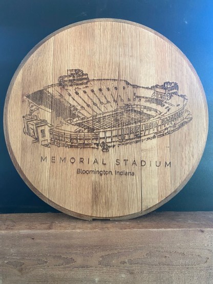 Custom Memorial Stadium Laser-Engraved Barrel Heads