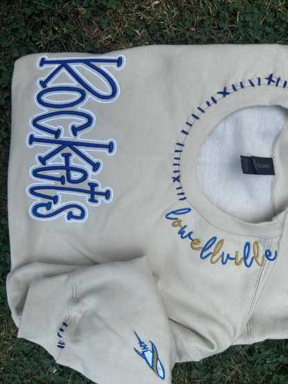 CUSTOM Football Team Sweatshirt | College Game Day | 3D Puff Embroidery