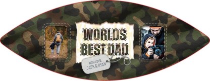 Custom Photo Football | Camo (Hunter) Design | Father's Day Football Gift