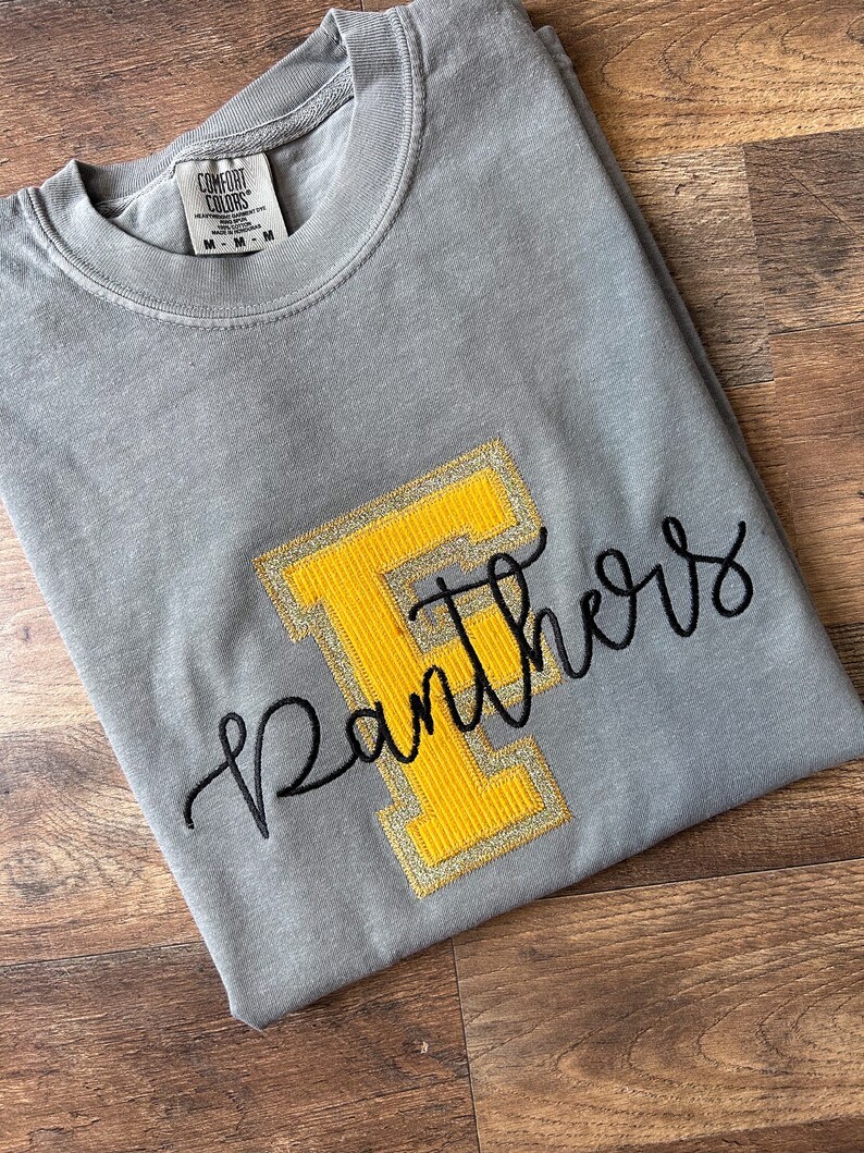 Single Letter Custom Patch App Spirit Tees With Mascot - Completely Customizable