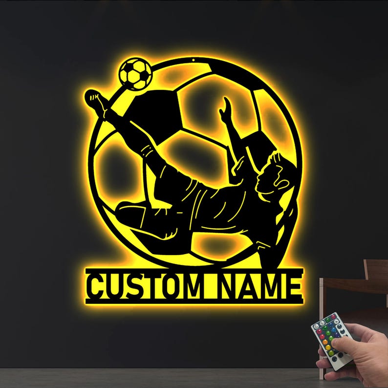 Customized Sports-Themed Acrylic Led Wall Light – A Christmas Gift For Athletes.