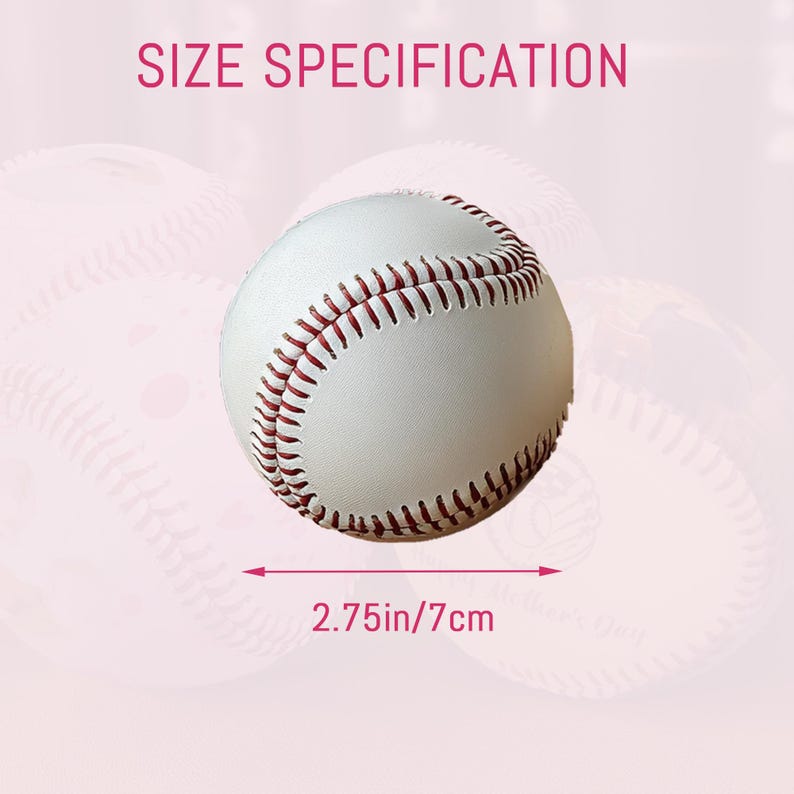 Custom Photos And Name Baseball - Mother's Day Gift