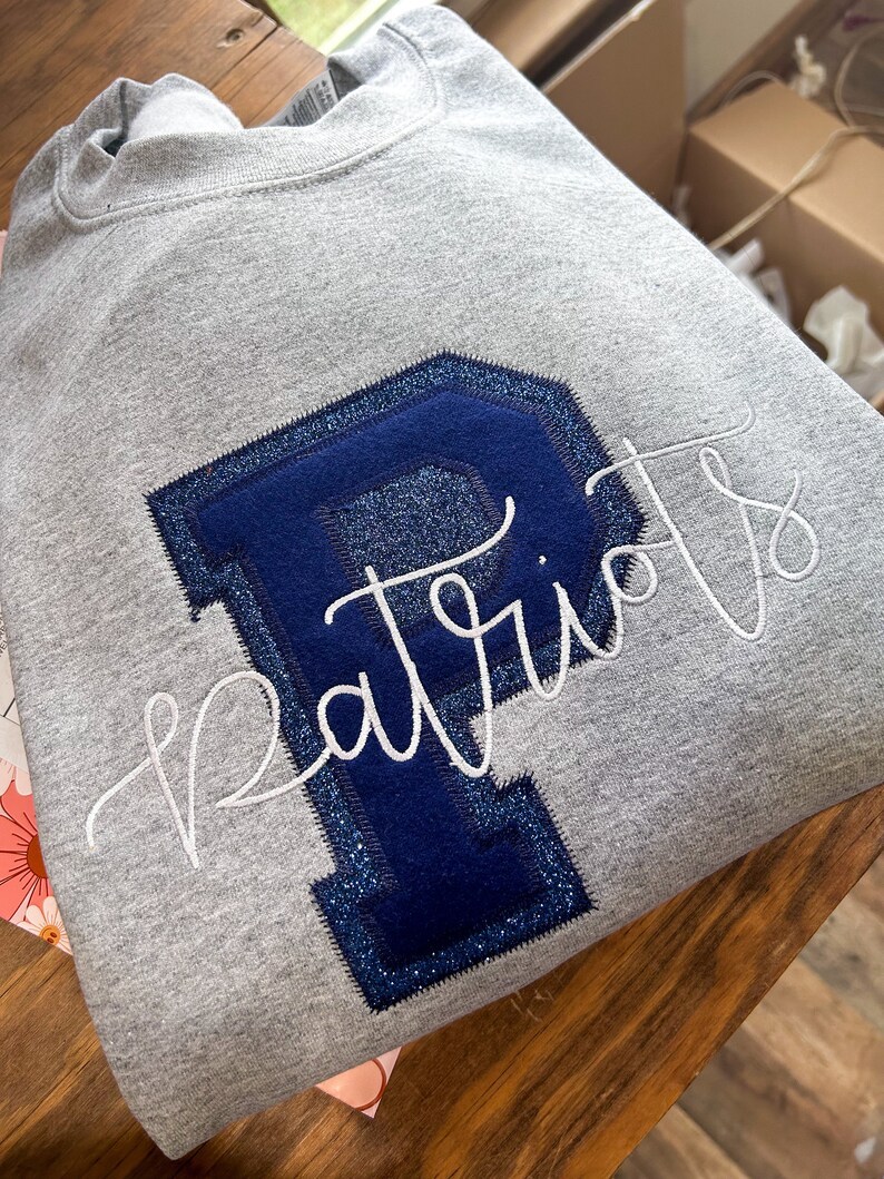 Single Letter Custom Patch App Spirit Tees With Mascot - Completely Customizable