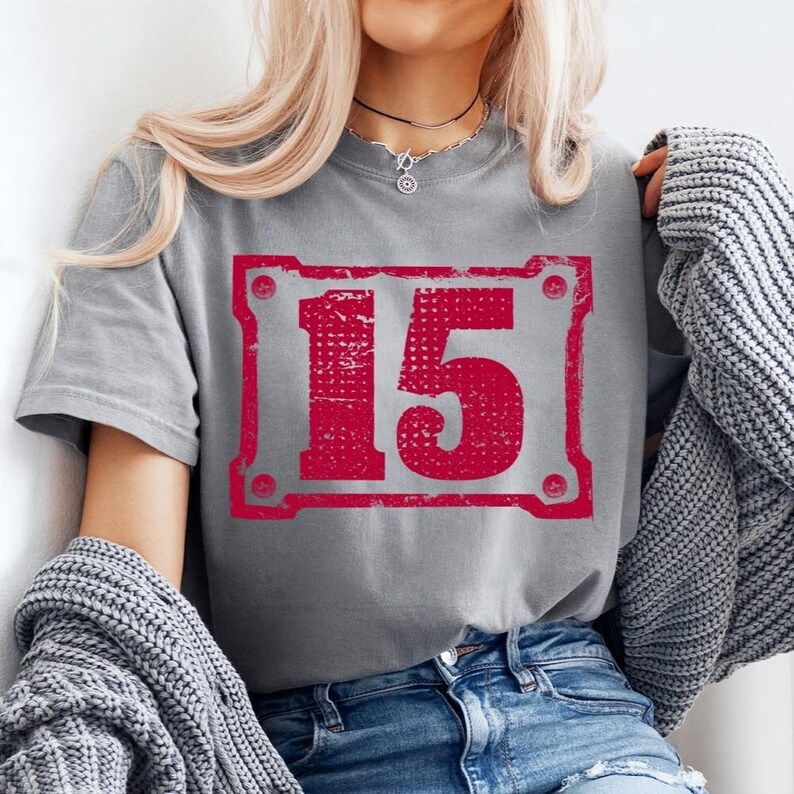 Personalized Y2K College Style Football Top, Comfort Colors Custom Game Day Number Jersey