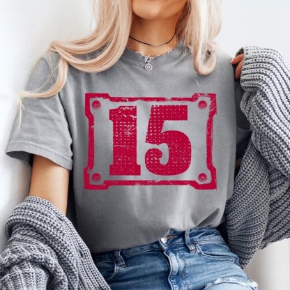 Personalized Y2K College Style Football Top, Comfort Colors Custom Game Day Number Jersey