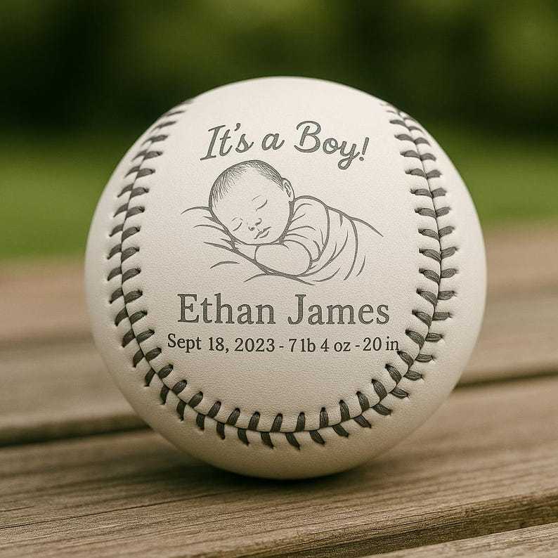 Custom Photo Engraved Baseball, Fathers Day Gifts For Dad, Best Dad Ever