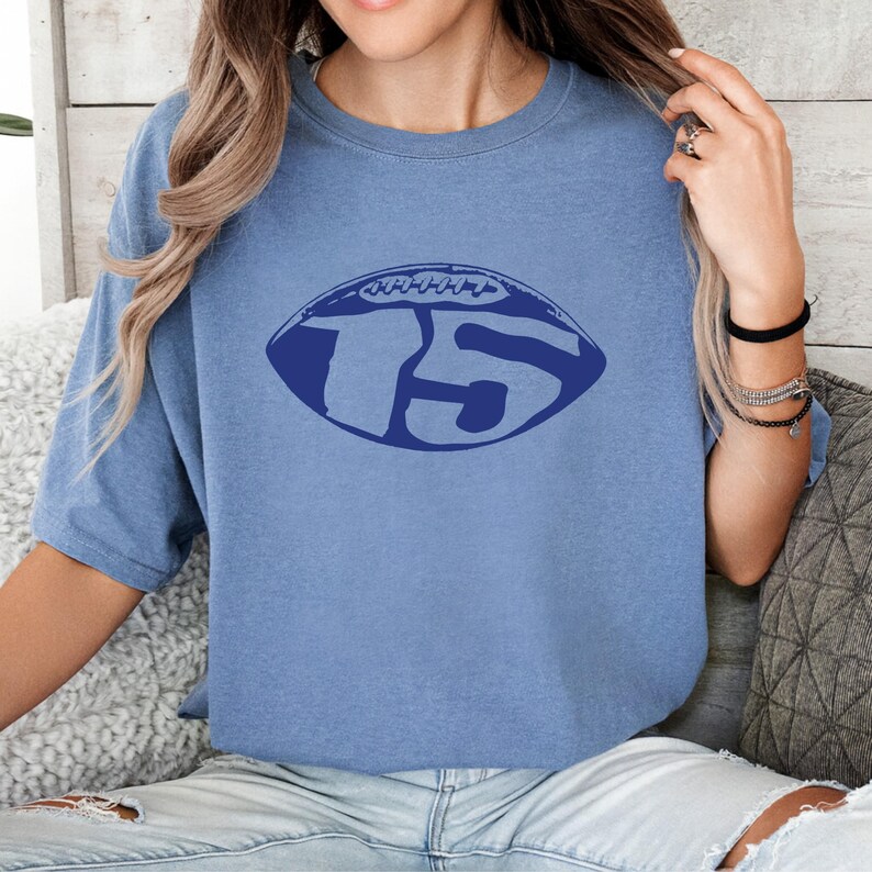 Custom College Football Varsity Number Tee, College Number Jersey Shirt, Sports Fan Gift