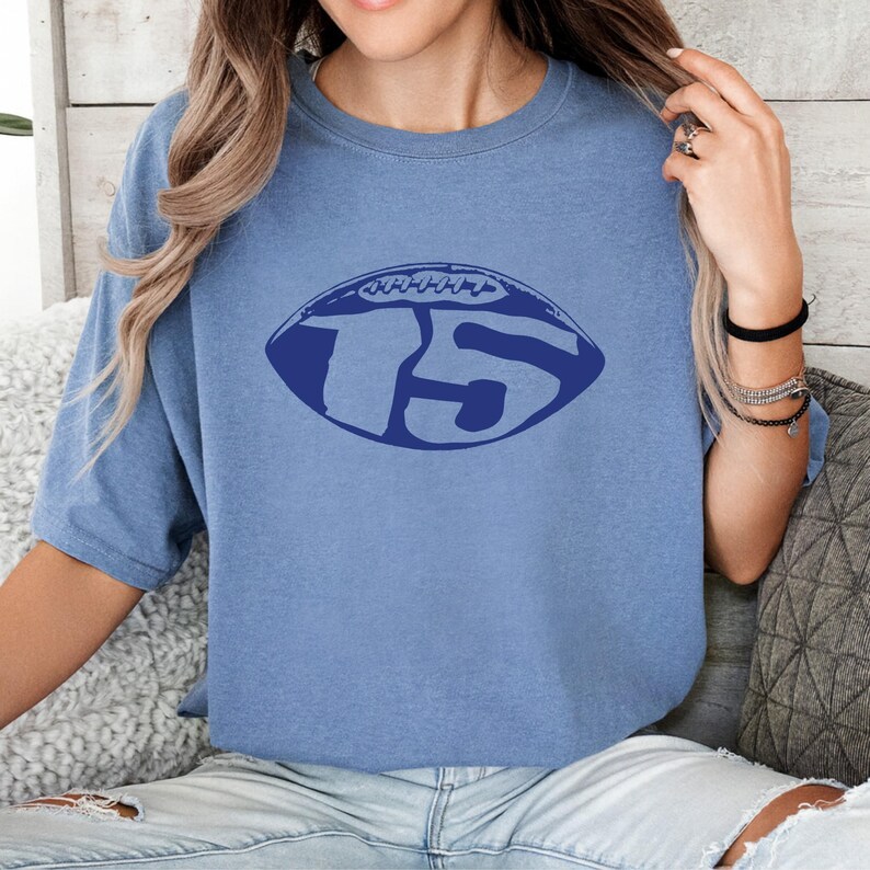 Custom College Football Varsity Number Tee, College Number Jersey Shirt, Sports Fan Gift