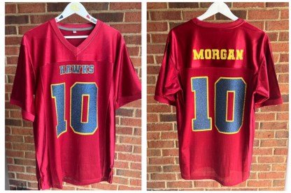 Custom High School Glitter Jerseys, Mom Football Jerseys, School Spirit Jerseys