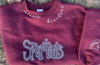 CUSTOM Football Team Sweatshirt | College Game Day | 3D Puff Embroidery