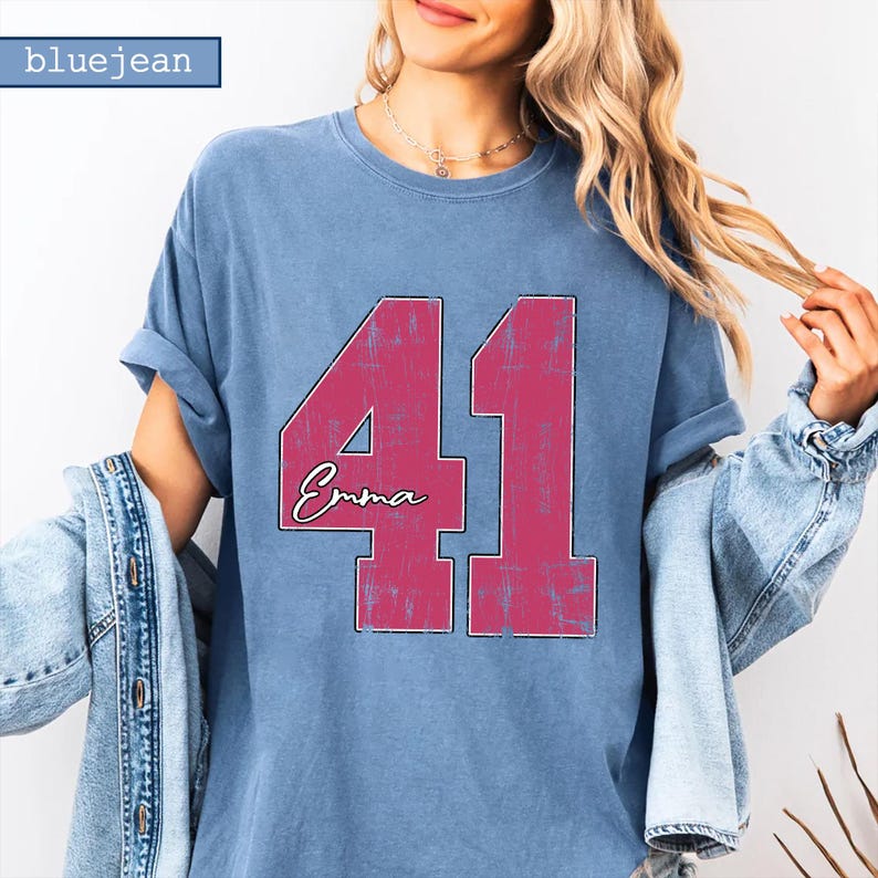 Custom Y2K Football Pullover Number T-Shirt, College Game Day Shirt