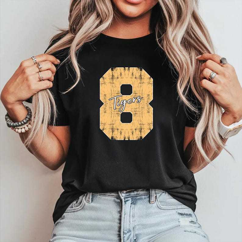 Custom Y2K Football Pullover Number T-Shirt, College Game Day Shirt