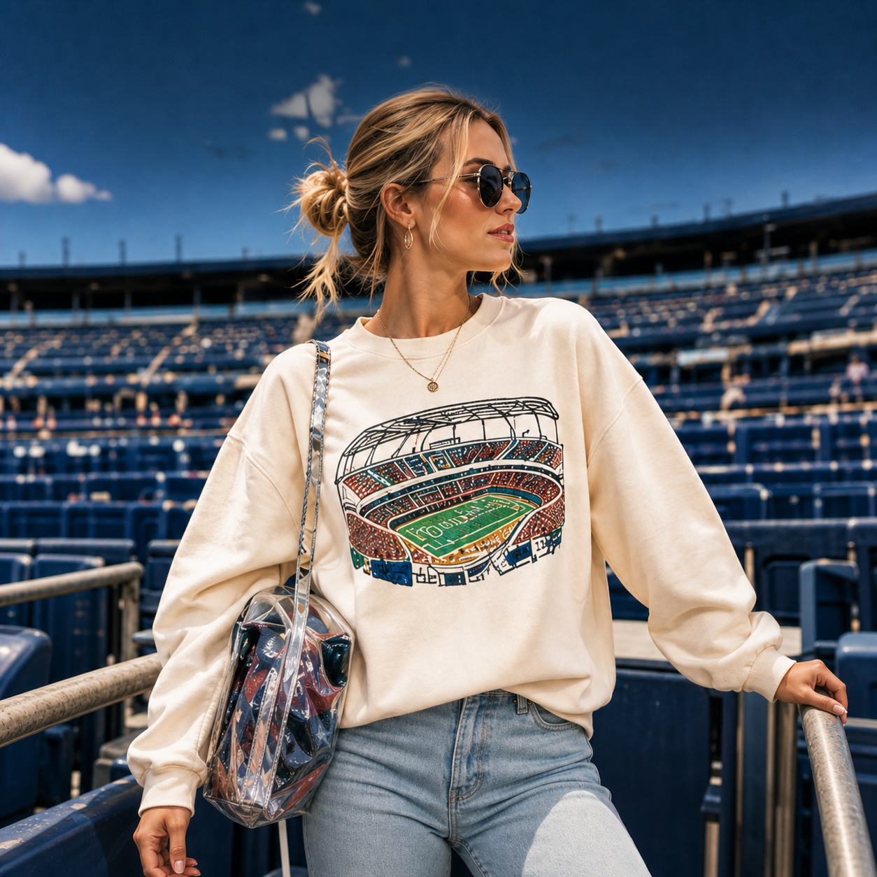 Custom Hand-Painted Court Crewneck Sweatshirt