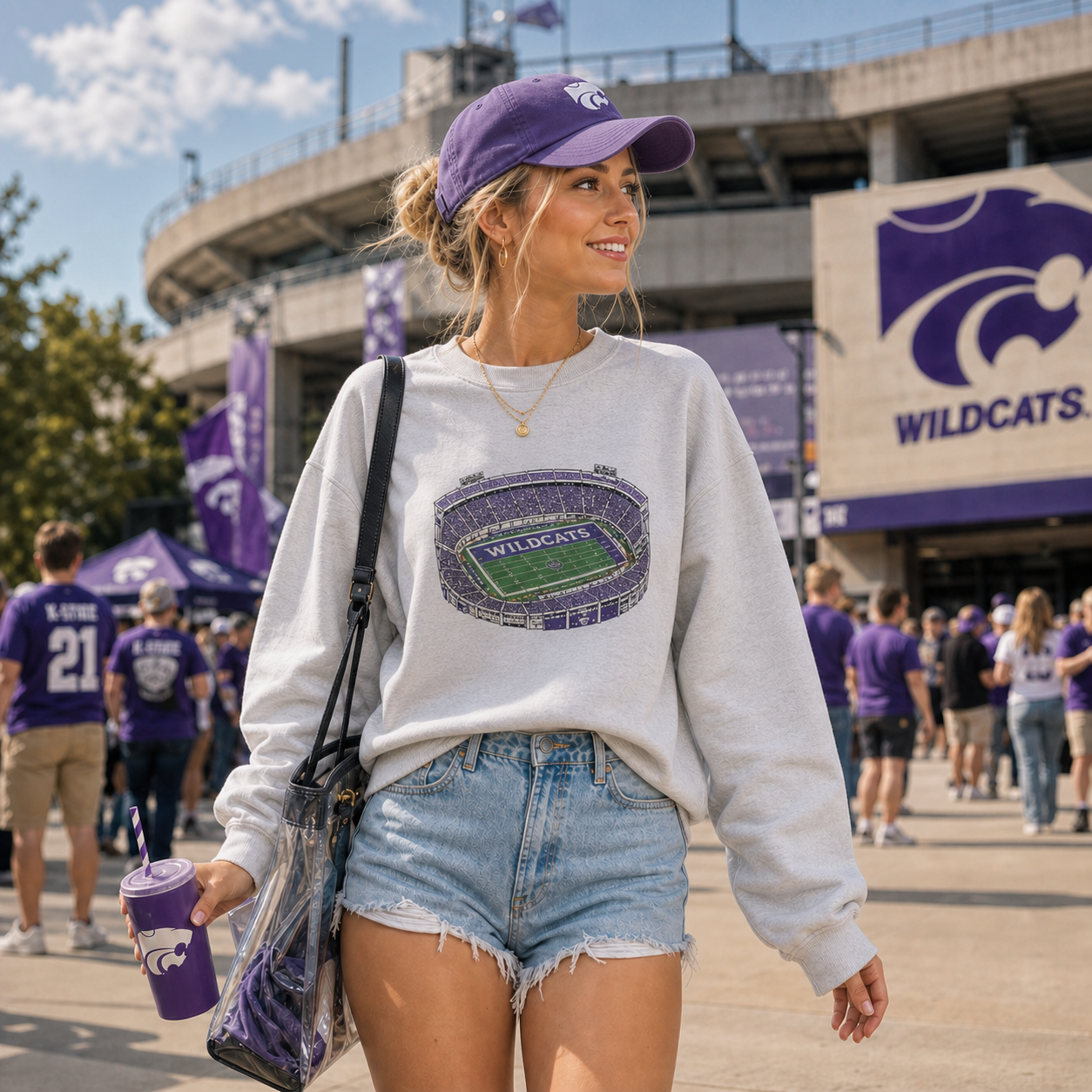 Custom Hand-Painted Court Crewneck Sweatshirt
