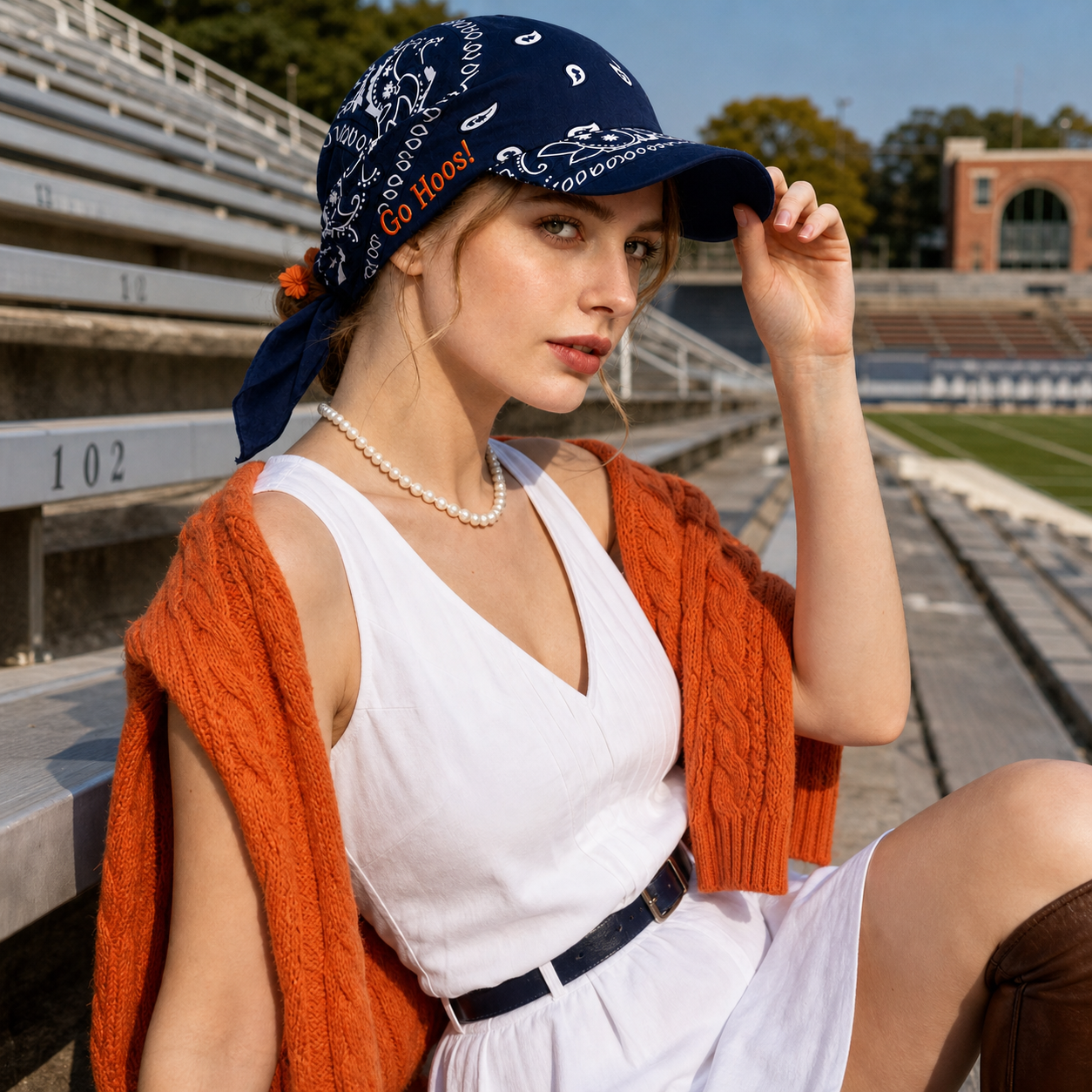 Custom Embroidered Lightweight Bandana Baseball Cap-UV-Protective Headwear for Race Day