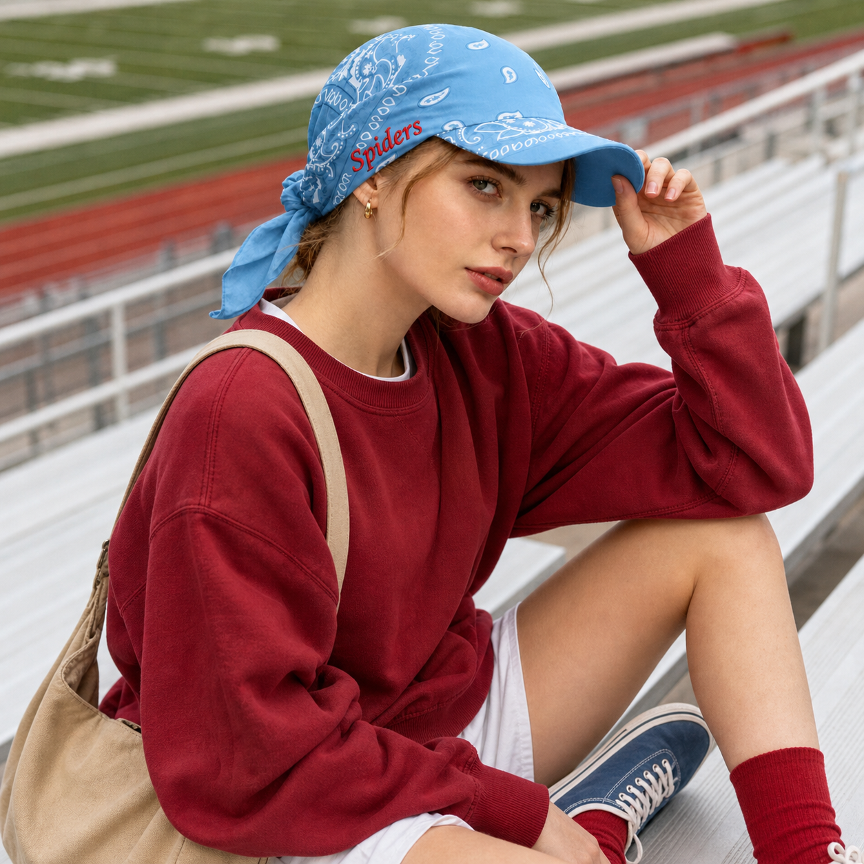 Custom Embroidered Lightweight Bandana Baseball Cap-UV-Protective Headwear for Race Day