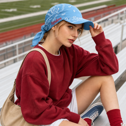 Custom Embroidered Lightweight Bandana Baseball Cap-UV-Protective Headwear for Race Day