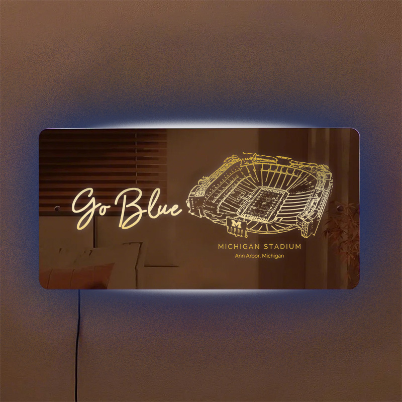 Michigan Stadium Mirror Light-Gifts For Sports Lovers
