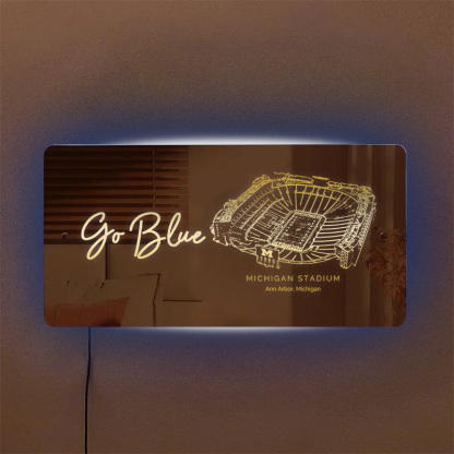 Michigan Stadium Mirror Light-Gifts For Sports Lovers