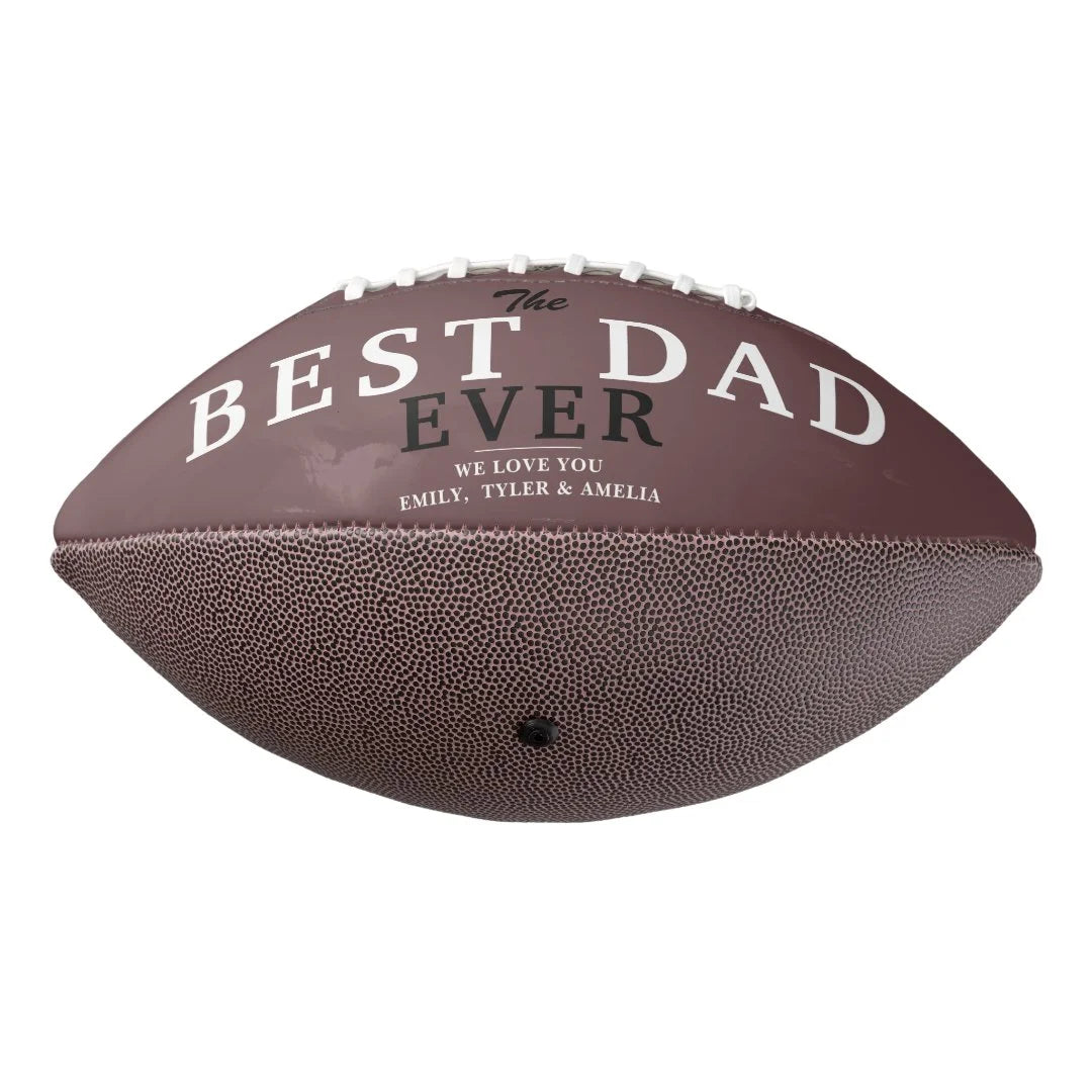 Modern Best Dad Ever Father`s Day 3 Photo Collage Football