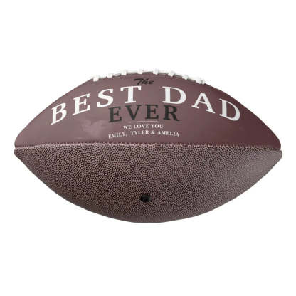 Modern Best Dad Ever Father`s Day 3 Photo Collage Football