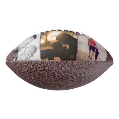 Modern Best Dad Ever Father`s Day 3 Photo Collage Football