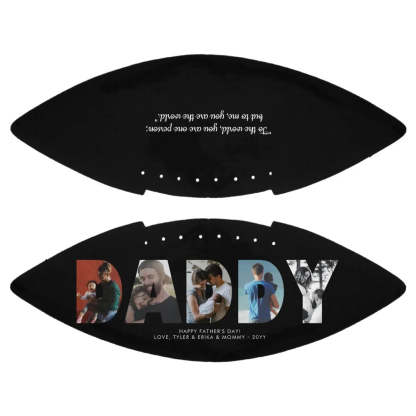 🔥Hot Sale🔥Modern DADDY Photo Black Happy Father's Day Football
