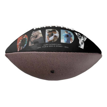 🔥Hot Sale🔥Modern DADDY Photo Black Happy Father's Day Football