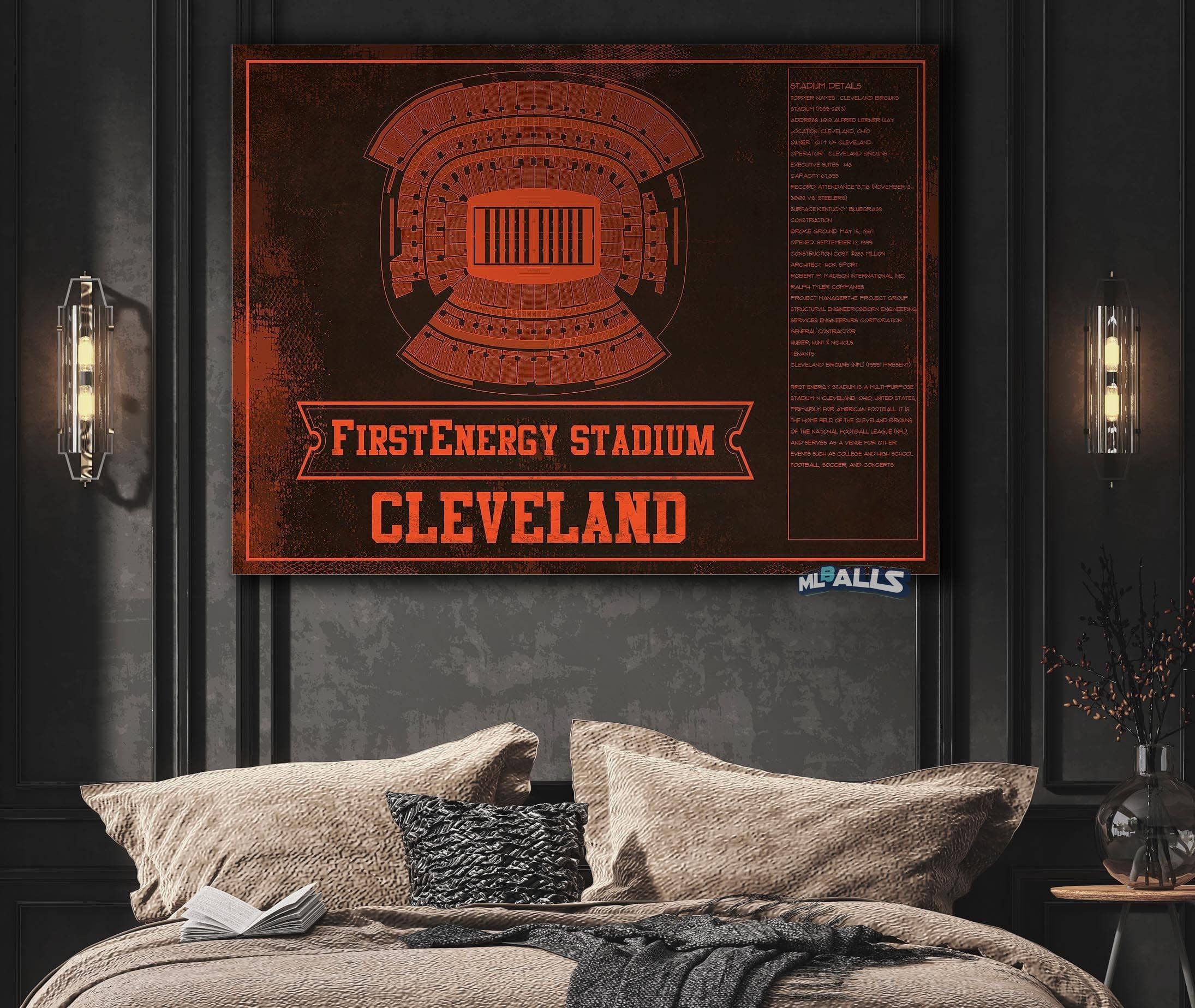 FirstEnergy Stadium - Vintage Football Art Print