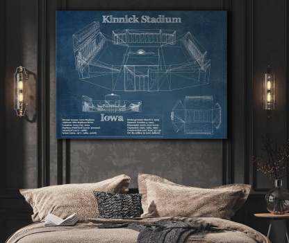Kinnick Stadium Blueprint Art Print
